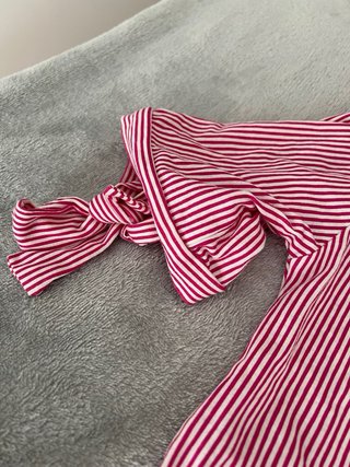 Conjunto rayas rojo y blanco