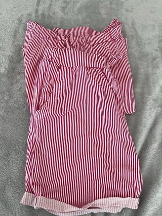 Conjunto rayas rojo y blanco