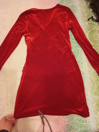 Vestido Terciopelo Rojo Talla L