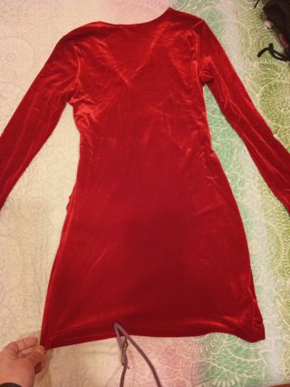 Vestido Terciopelo Rojo Talla L