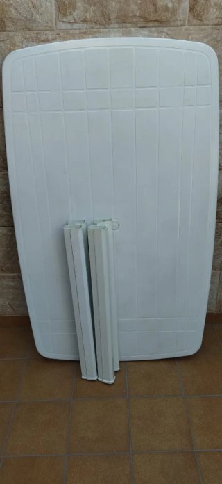 Mesa Rectangular PVC Terraza Blanca