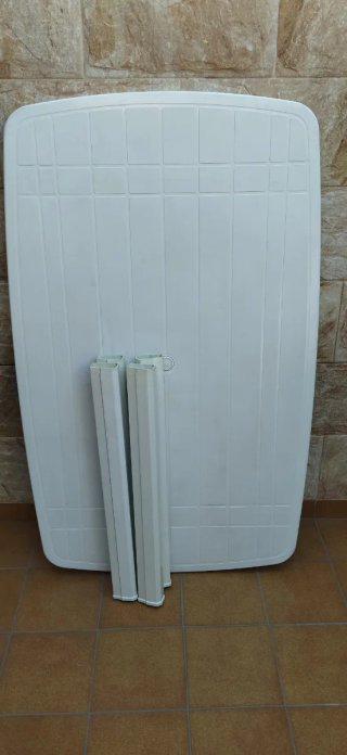 Mesa Rectangular PVC Terraza Blanca