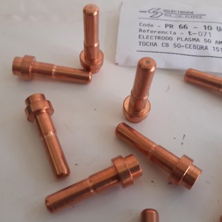 10 Eléctrodos Longos Cebora C1518 p/ Tocha Plasma