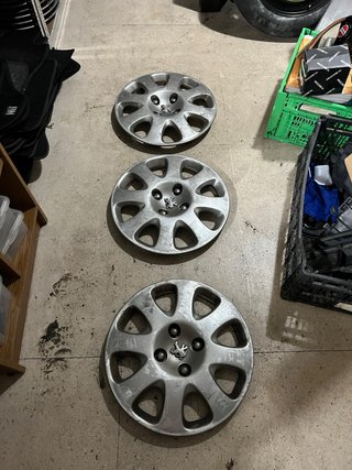 3 Tapacubos Peugeot 15 Originales