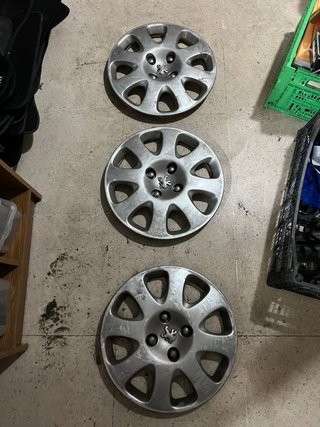 3 Tapacubos Peugeot 15 Originales