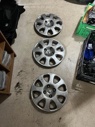 3 Tapacubos Peugeot 15 Originales