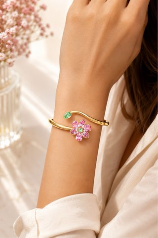 Conjunto Swarovski Collar + Pulsera Flor