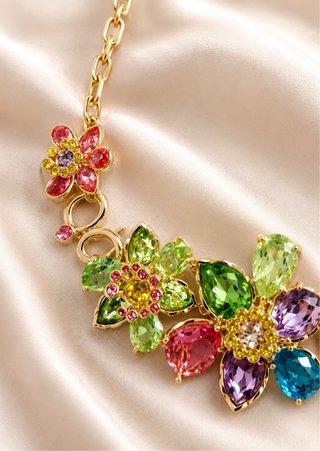 Conjunto Swarovski Collar + Pulsera Flor