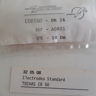 10 Eléctrodos Cebora C1521 p/ Tocha Corte Plasma