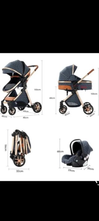 Carrito de bebé y silla de coche