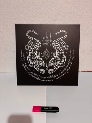 Cuadro Muay Thai Saenchai Negro Rojo