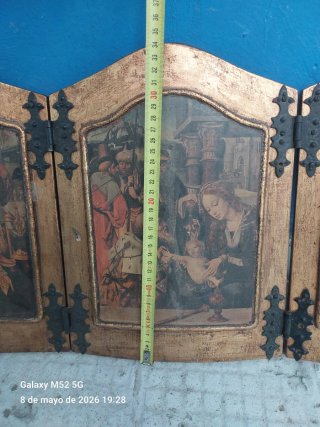 Antiguo tríptico Virgen