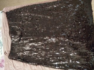 Falda Mango lentejuelas marrón Talla XS/S