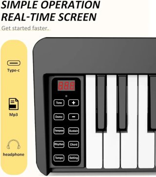 Teclado Digital Plegable 61 Teclas