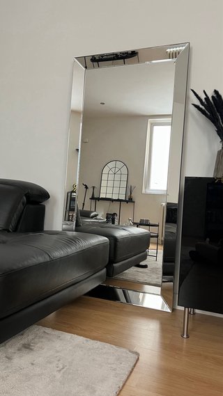 Sofá Chaiselongue Negro Cuero
