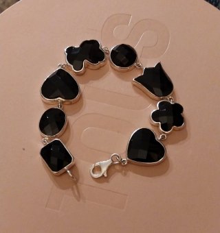 Pendientes Tous Oso Plata y Ónix