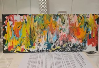 Cuadro abstracto hecho a mano
