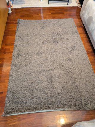 Tappeto soggiorno Shaggy grigio scuro
