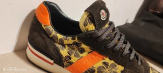 Zapatillas Moncler Hombre verde y Naranja