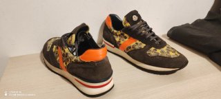 Zapatillas Moncler Hombre verde y Naranja