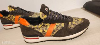 Zapatillas Moncler Hombre verde y Naranja