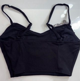 Top Negro Fiesta con Pedrería Talla S