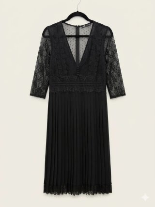 Vestido Zara encaje negro
