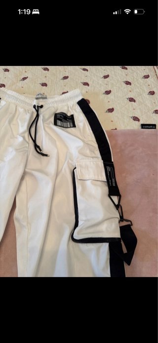 Pantalón Cargo Blanco Talla M