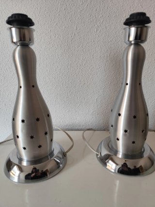 Pareja Lámparas Metálicas Bolos | Estrellas Retro