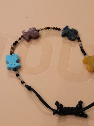Pendientes Tous Tibet Oro Gancho Multicolor