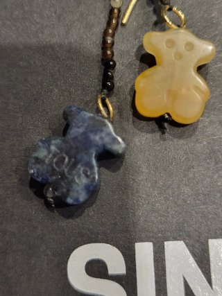 Pendientes Tous Tibet Oro Gancho Multicolor