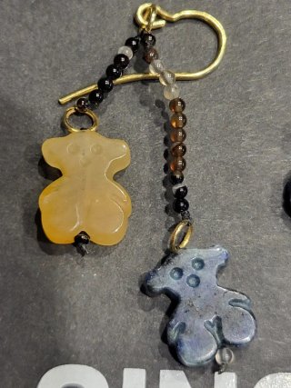 Pendientes Tous Tibet Oro Gancho Multicolor