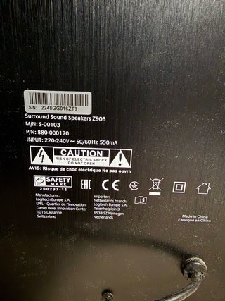 Logitech Z906 5.1 Surround Dolby THX Digital 500W