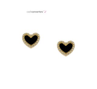 pendientes oro 18k con piedra con circonita