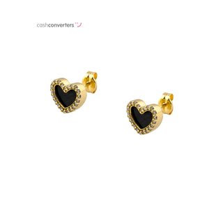 pendientes oro 18k con piedra con circonita