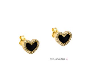 pendientes oro 18k con piedra con circonita