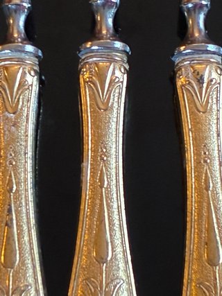 5 Tenedores Postre Vermeil