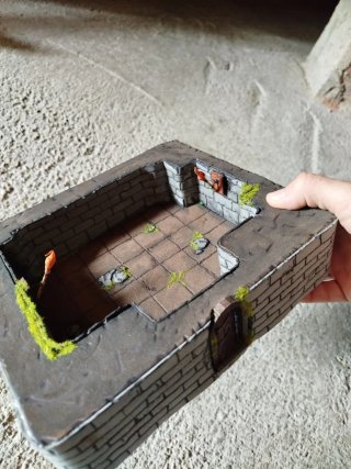 Tablero Heroquest, escenografía y miniaturas