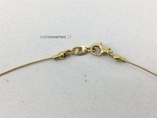 collar oro 18k con piedra con perla 25cm