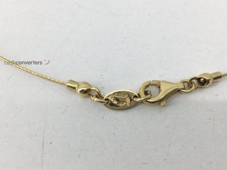 collar oro 18k con piedra con perla 25cm