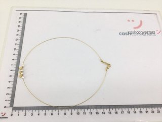 collar oro 18k con piedra con perla 25cm