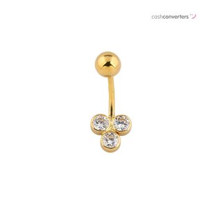 piercing oro 18k con piedra con circonita
