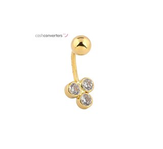 piercing oro 18k con piedra con circonita