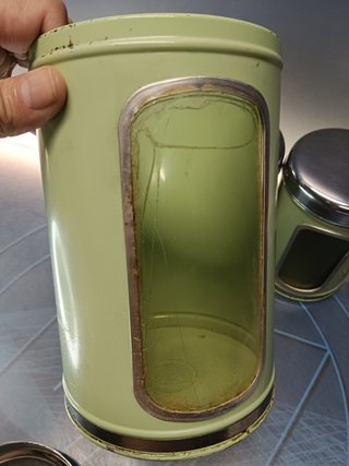 JUEGO 4 BOTES LATAS DE COCINA MARCA BRABANTIA , años 60, DECORACION