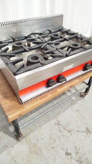 Cocina Industrial Gas 4 Fuegos Sobremesa