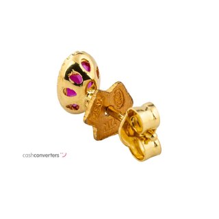 pendientes oro 18k con piedra con circonita