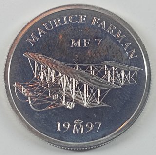 Moneda 1 Euro Maurice Farman 1997 Plata