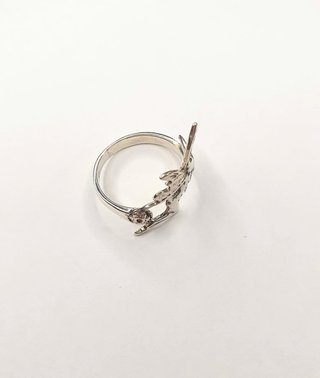 Anillo talla 13-14ES Plata Ley diseño Hada vintage