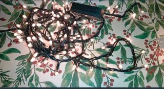 Lote Navidad: Bolas luces LED muñeco Santa lazos