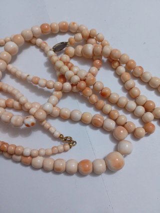3 collane conchiglia corniola